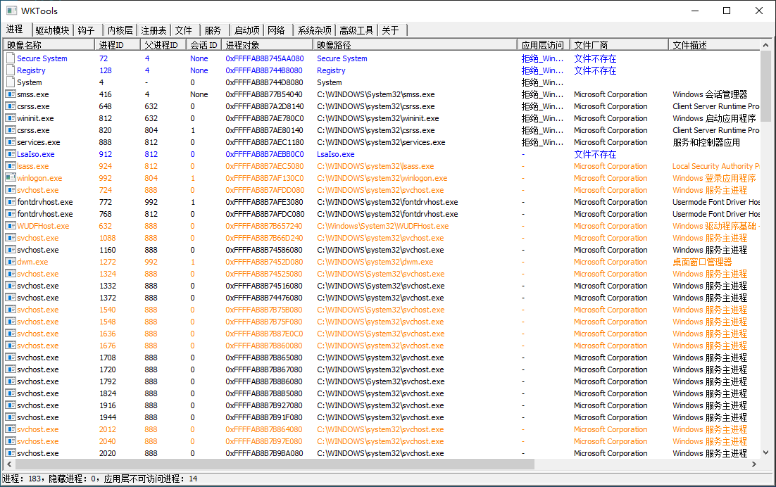 WKTools v1.0.0.21-Windows 内核级辅助工具